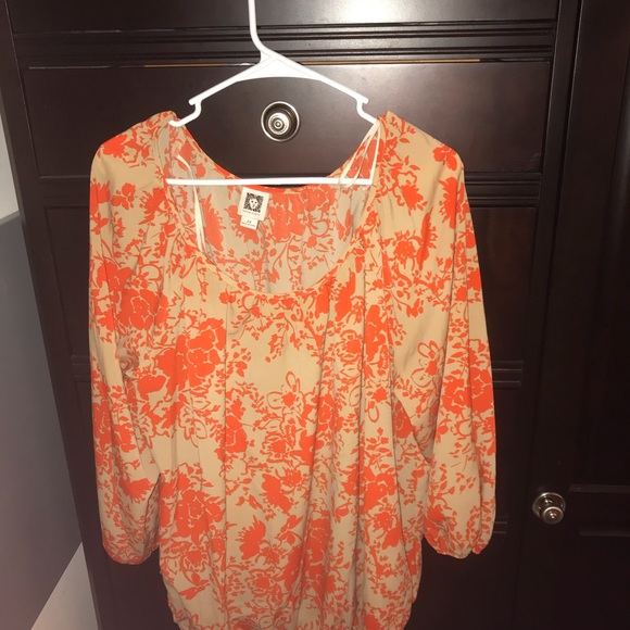 Anne Klein Tops - Anne Klein Floral Blouse Size 2X